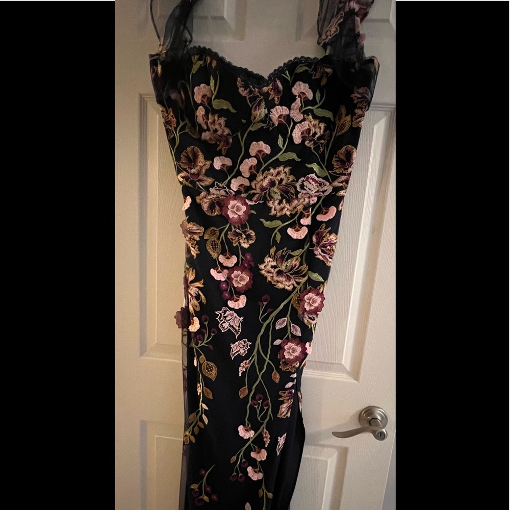 Marchesa Notte Navy Dress
